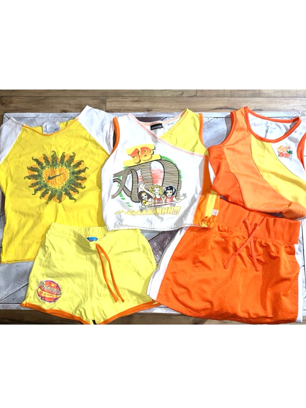 Vintage 90s girls clothing bundle orange and yellow size 7/8